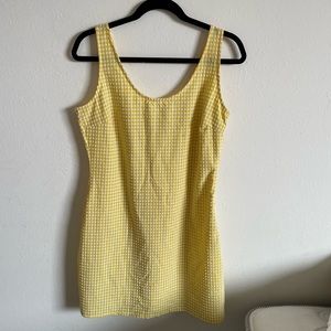 Urban outfitters yellow plaid mini dress